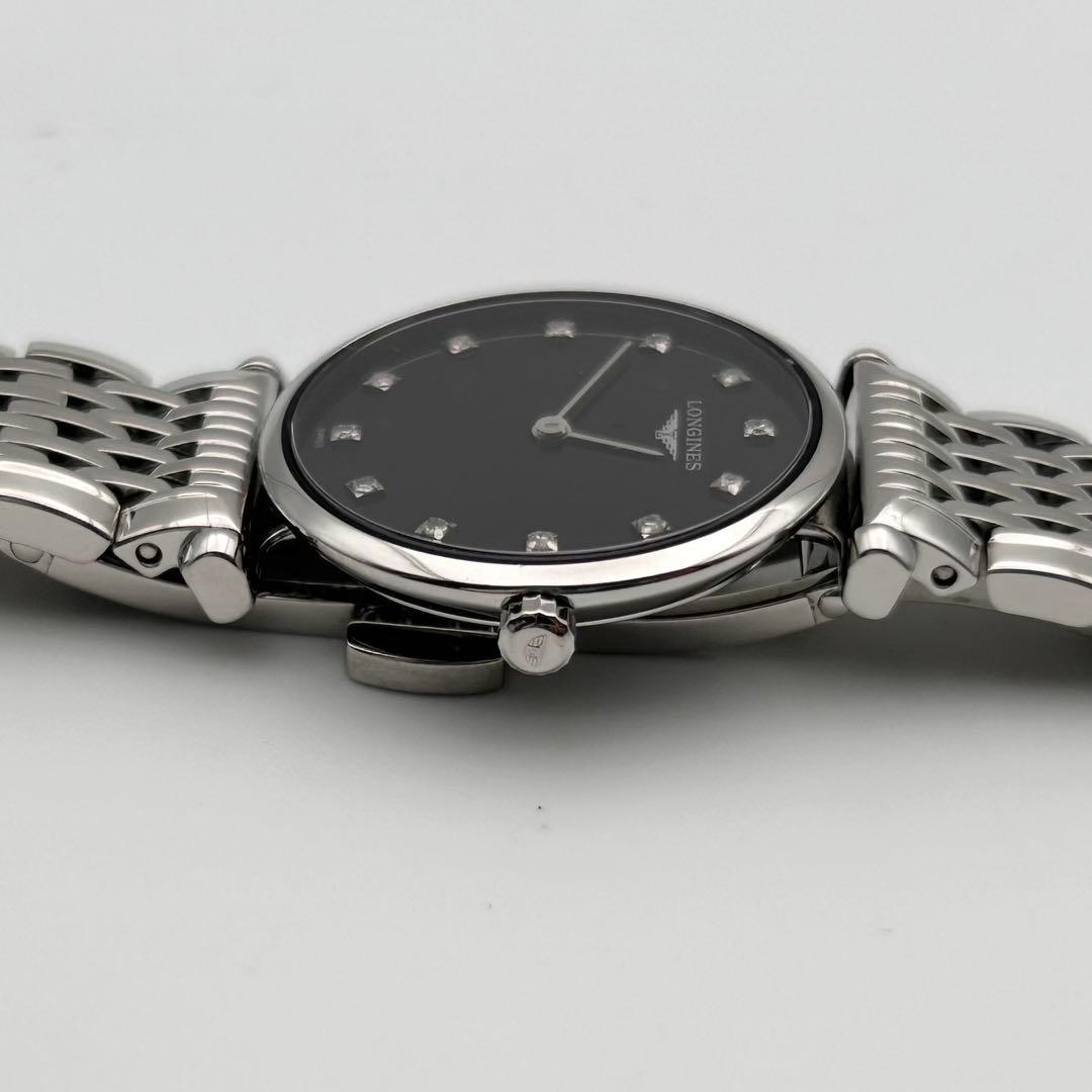 【稼働】LONGINES ロンジン レディース 12Pダイヤ ブラック文字盤
