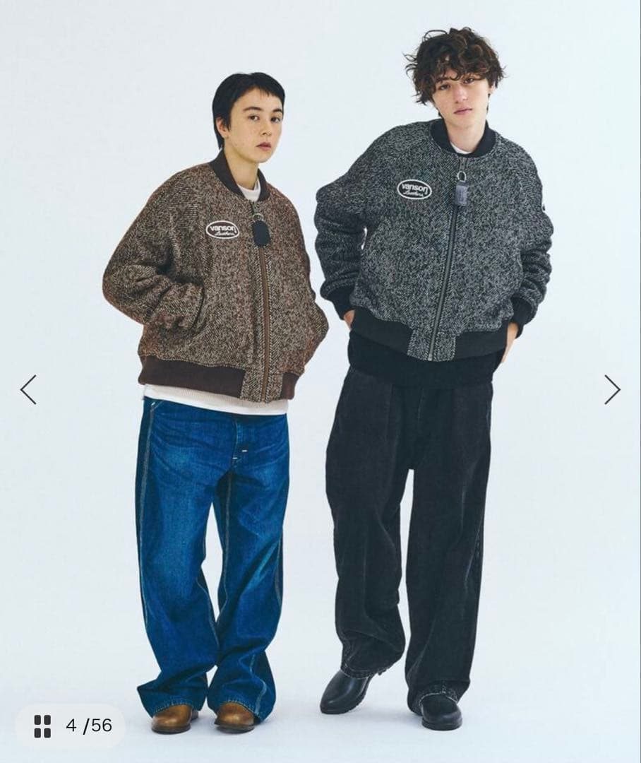 vanson ヘリンボーンジャケット Lサイズ ブラック