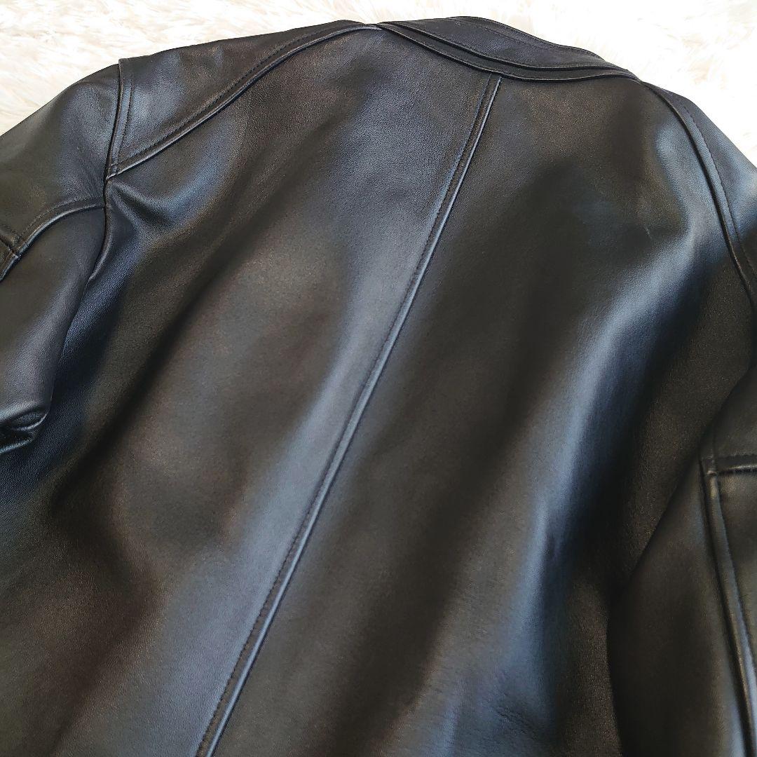 メンズビギ 羊革 シングルライダース ジャケット サイズ4 XL相当