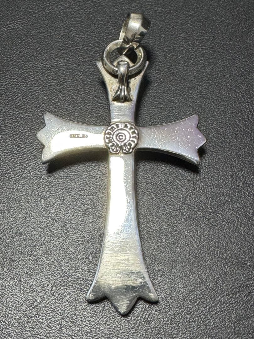 【インボイス無修正原本】クロムハーツ ラージ クロス ベイル レザー ブレード