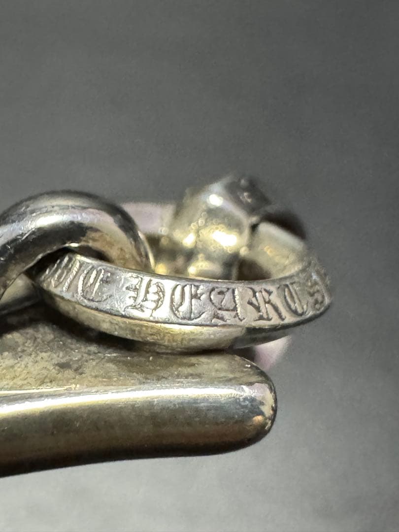 【インボイス無修正原本】クロムハーツ ラージ クロス ベイル レザー ブレード