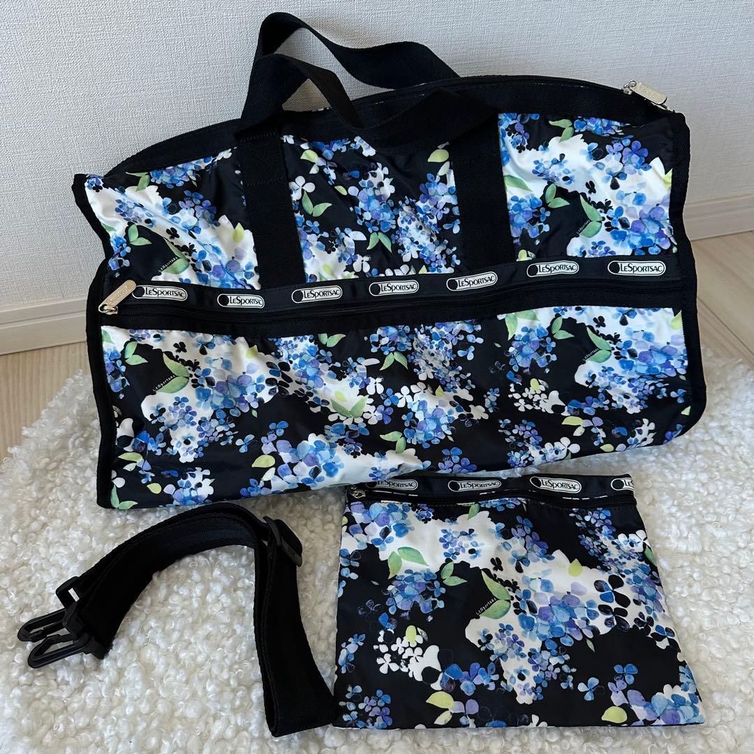 LeSportsac レスポートサック ボストンバッグ L ラージ ブラック