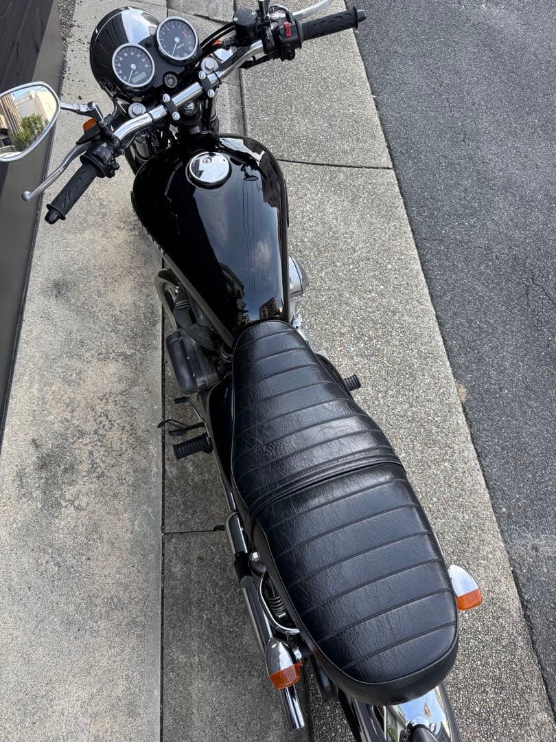 カワサキ W650 カスタムシート 黒 合成皮革