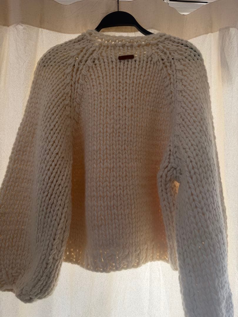 CANAL JAEN El mar　ウール混ローゲージカーディガン