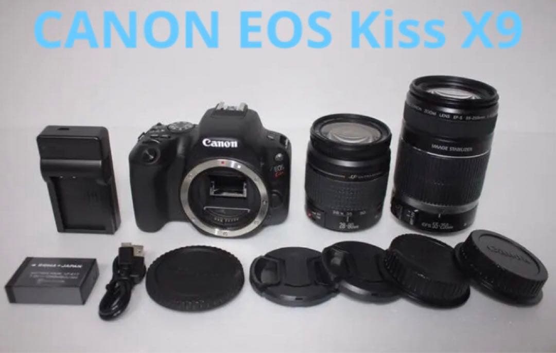 キャノン☆canon kiss x9標準&望遠ダブルレンズセット