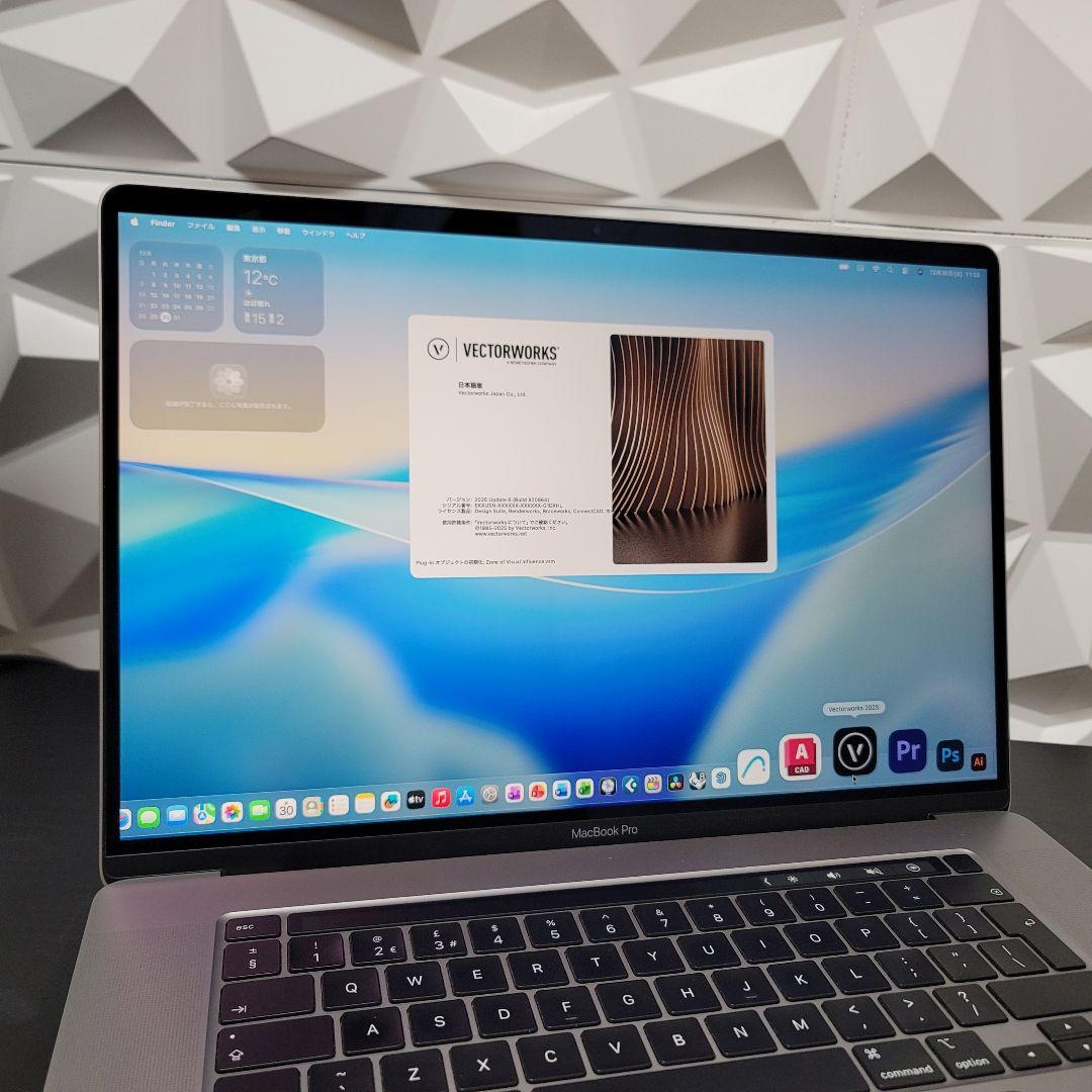 美品 MacBook Pro 16インチ i9 64/1TB CAD&3D設計