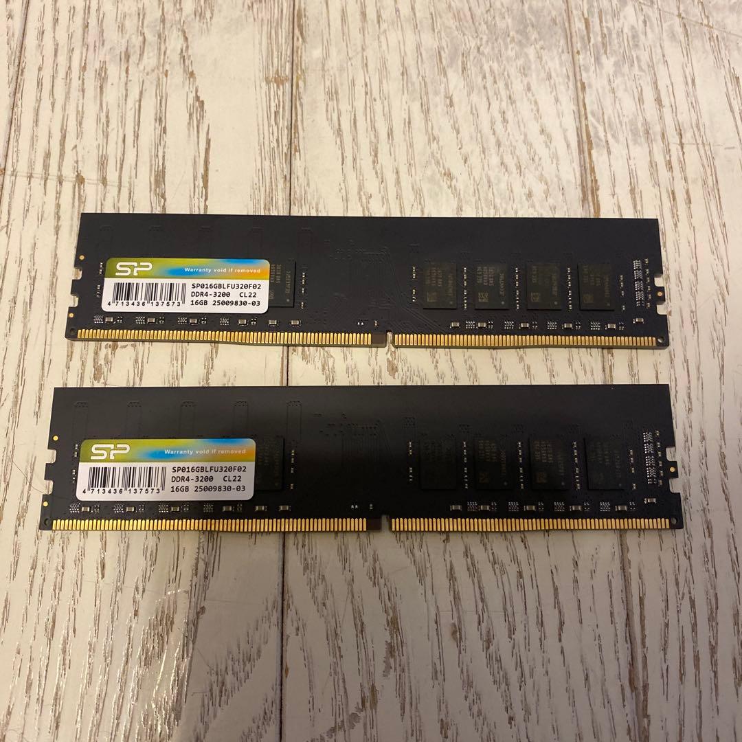 シリコンパワー メモリ DDR4 3200 16GB×2(32GB) 動作確認済
