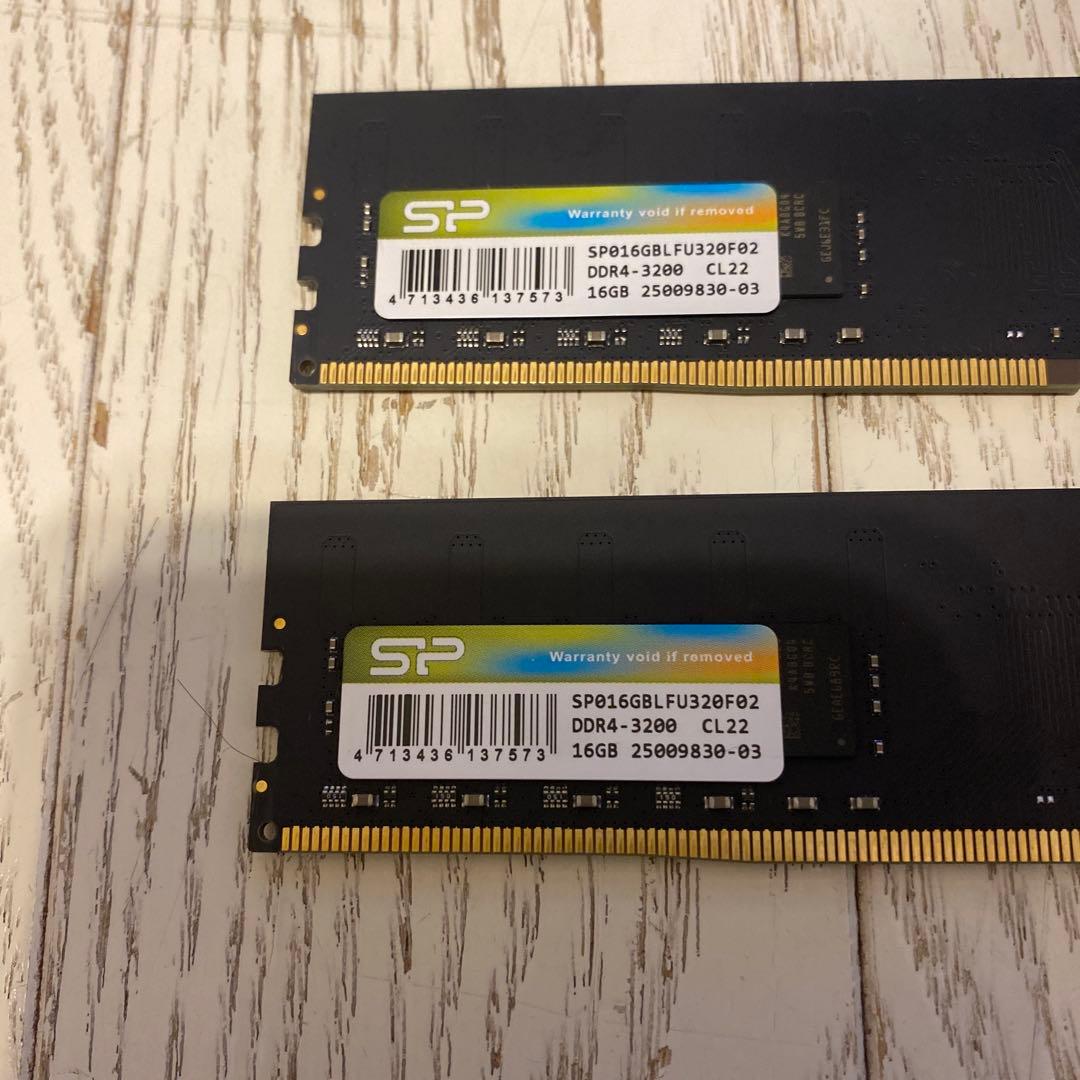 シリコンパワー メモリ DDR4 3200 16GB×2(32GB) 動作確認済