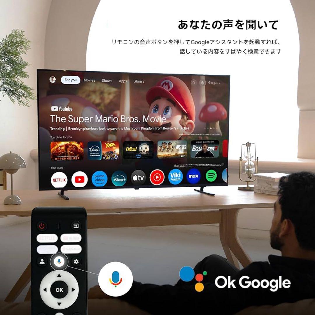 FPD チューナーレステレビ 50V型 4K Google TV
