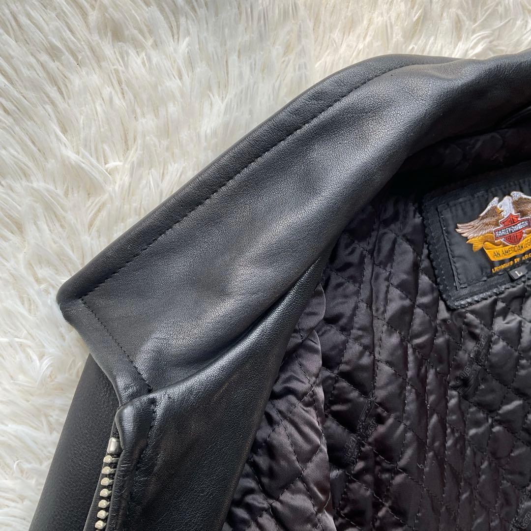 人気✨ハーレーダビッドソン　レザージャケット　シングルライダース　L ブラック