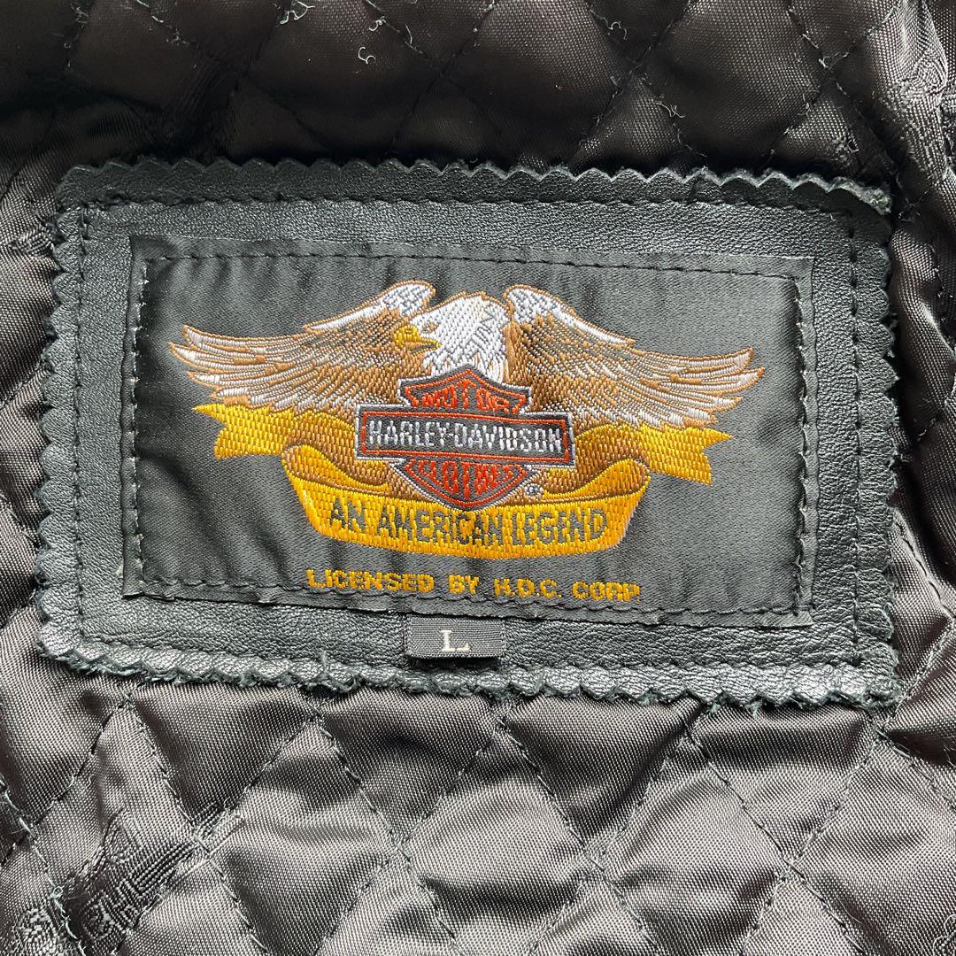 人気✨ハーレーダビッドソン　レザージャケット　シングルライダース　L ブラック