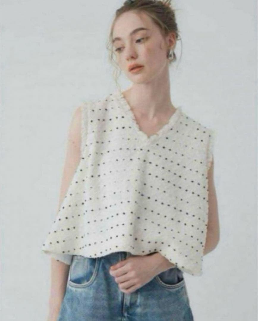 【超美品❣️】maison de Dolce. キャンディツイードベスト