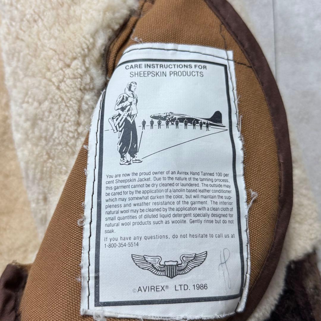 Avirex アヴィレックス ボア ムートンジャケット 38