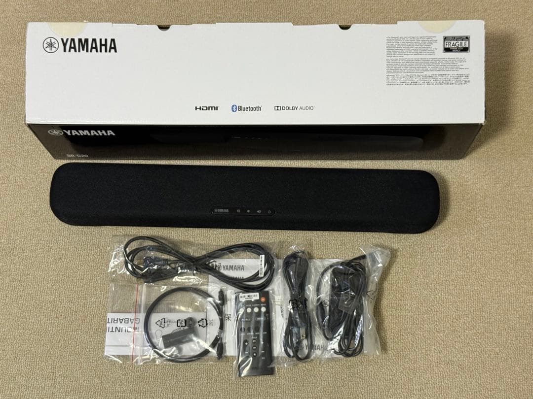 【美品】2024年製 YAMAHA コンパクトサウンドバー SR-C20A