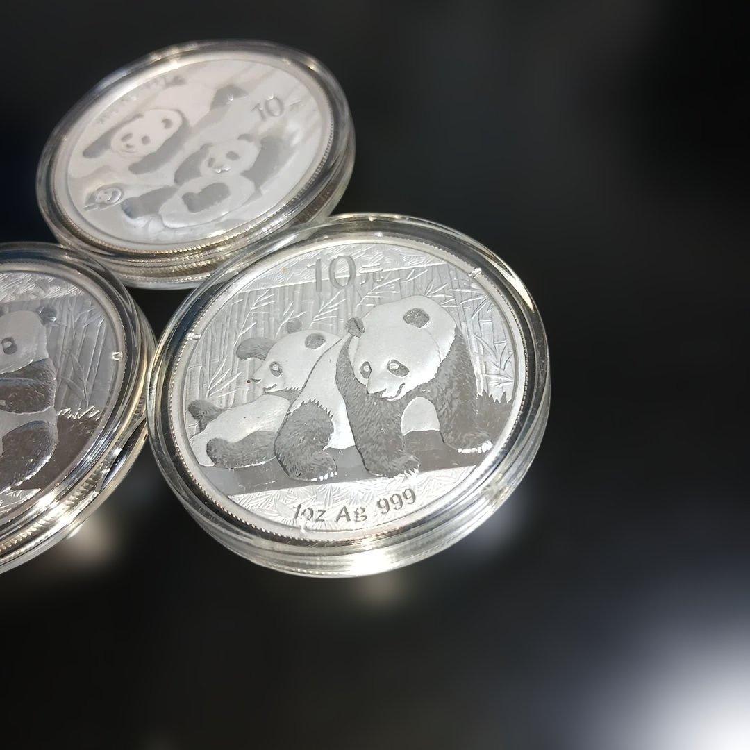 太*月様 純銀パンダ 銀貨 2010・2017・2022年 3枚セット