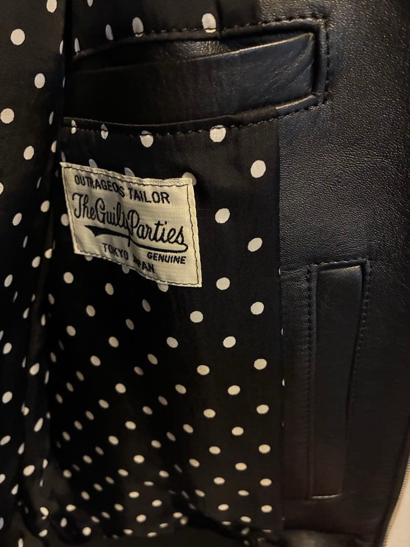 ☆山キチ☆WACKO MARIA レザースタジアムジャンパー　ブラック