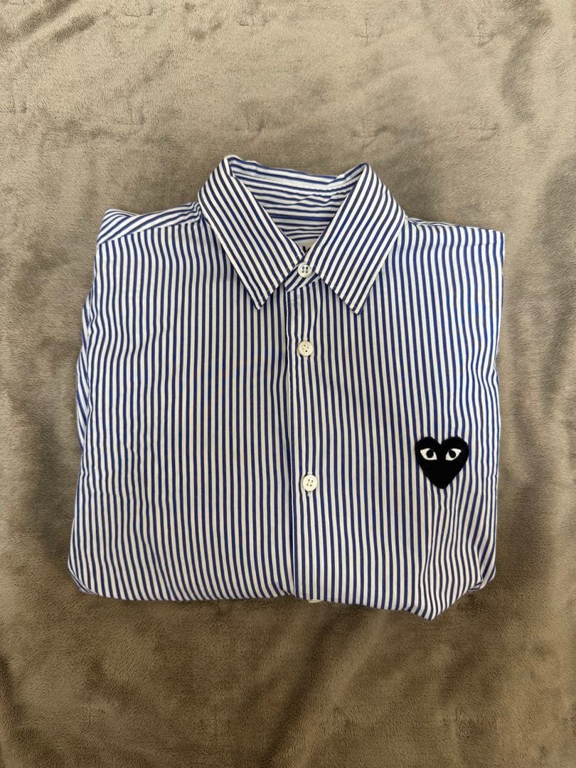 PLAY COMME des GARÇONS ストライプシャツMコムデギャルソン