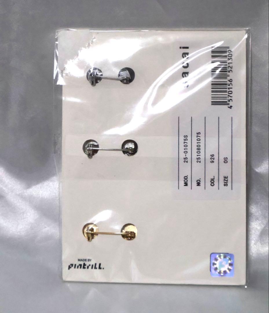 売り切り【Levi’s sacai】ピンズ 3種 リーバイス サカイ シルバー