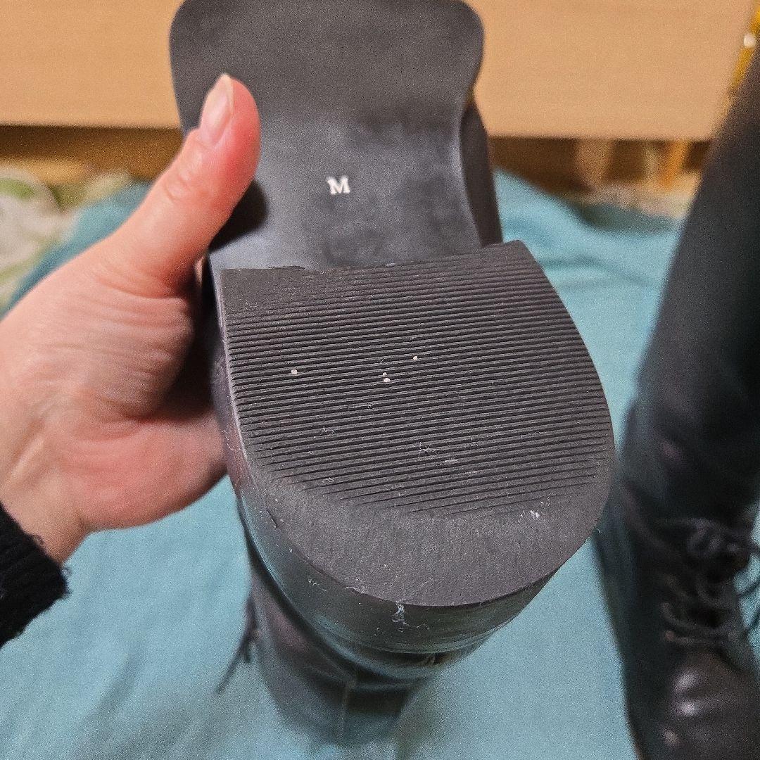 【ほぼ未使用】sunaokuwahara 膝下丈ブーツ Mサイズ 牛革