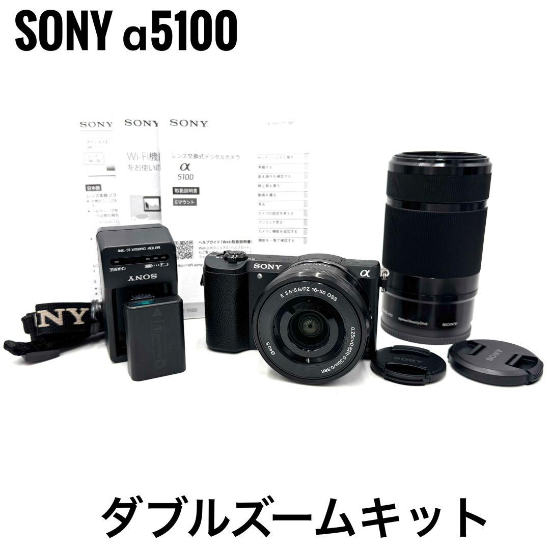❁Wi-Fi搭載❁Sony ソニー α5100 ダブルズームキット ブラック