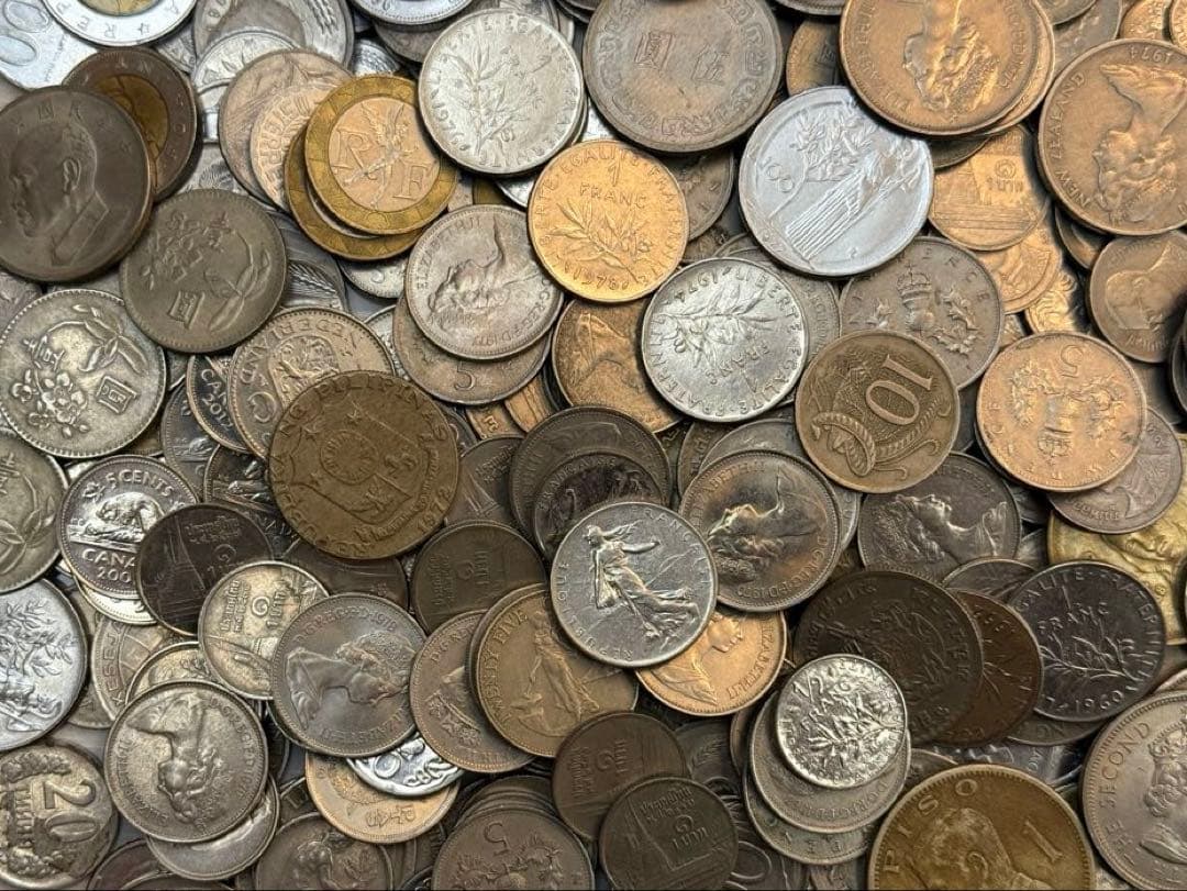 古銭　外国　海外　まとめ　約4.5kg