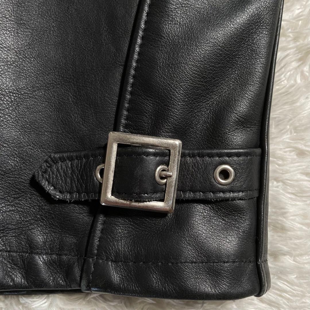 日本別注 ショット ライダースジャケット レザージャケット 襟付き 642