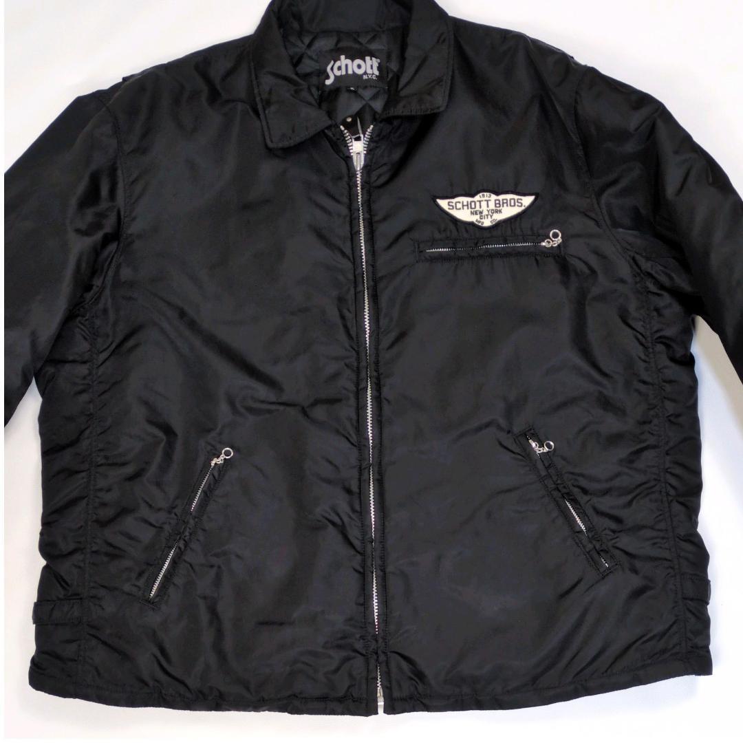 さる 5XL Schott ショット ナイロンジャケット ライダース