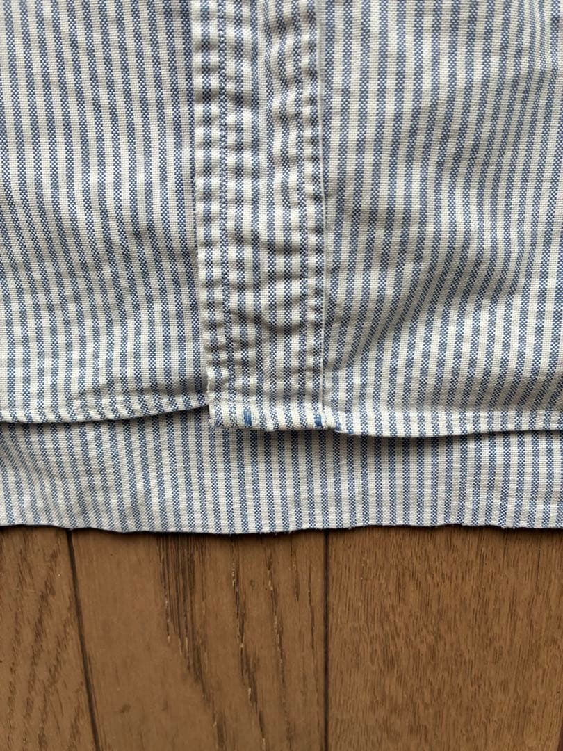 米国製　ブルックスブラザーズ ボタンダウンシャツ　キャンディストライプ　青