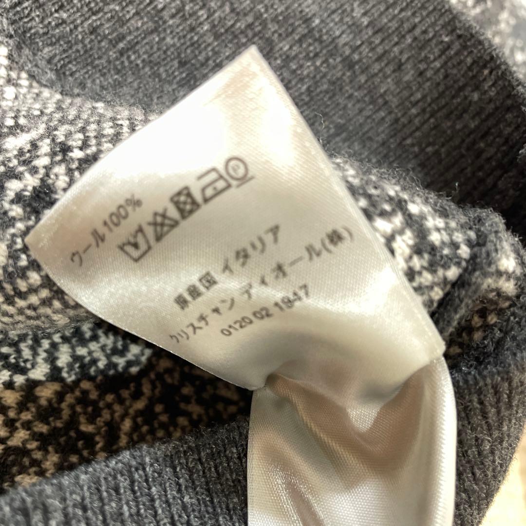 Dior ロゴ入り 長袖セーター ブラック/ホワイト