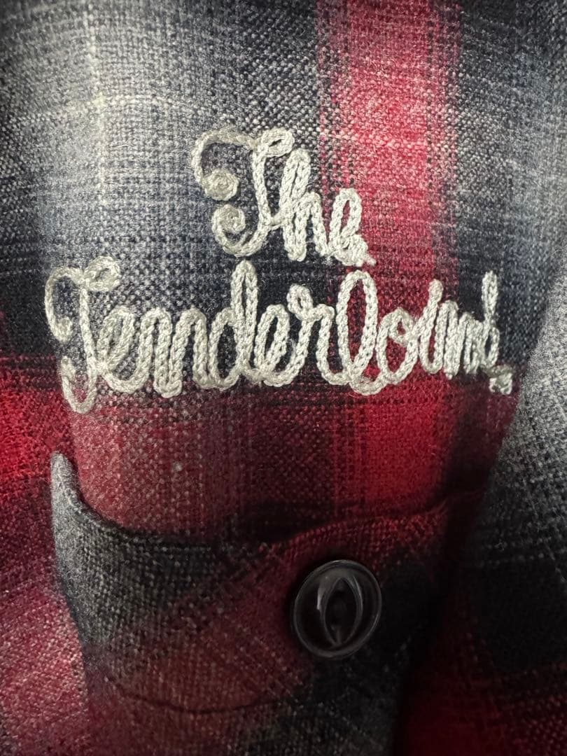 TENDERLOIN テンダーロイン　オンブレチェックシャツ　レッド