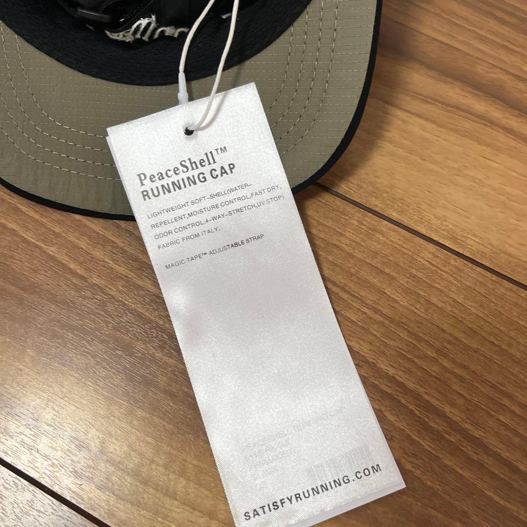 SATISFY PeaceShell Running キャップ ブラッ