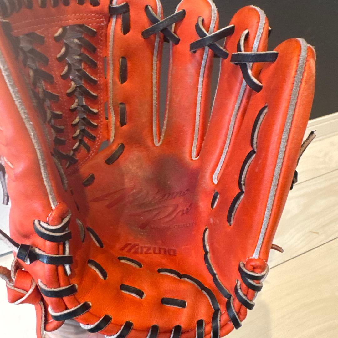 Mizuno Pro 軟式グローブ オレンジ