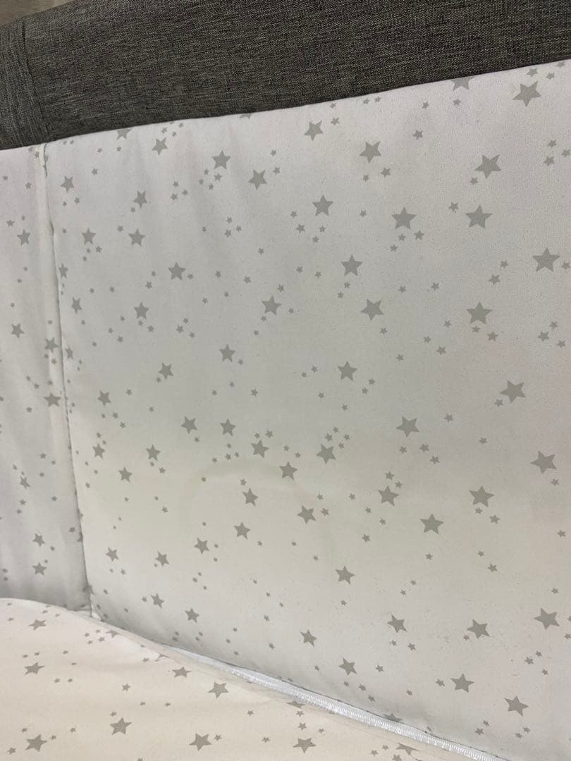 hzdmj ベビーベッド グレー色　オムツストッカー付き