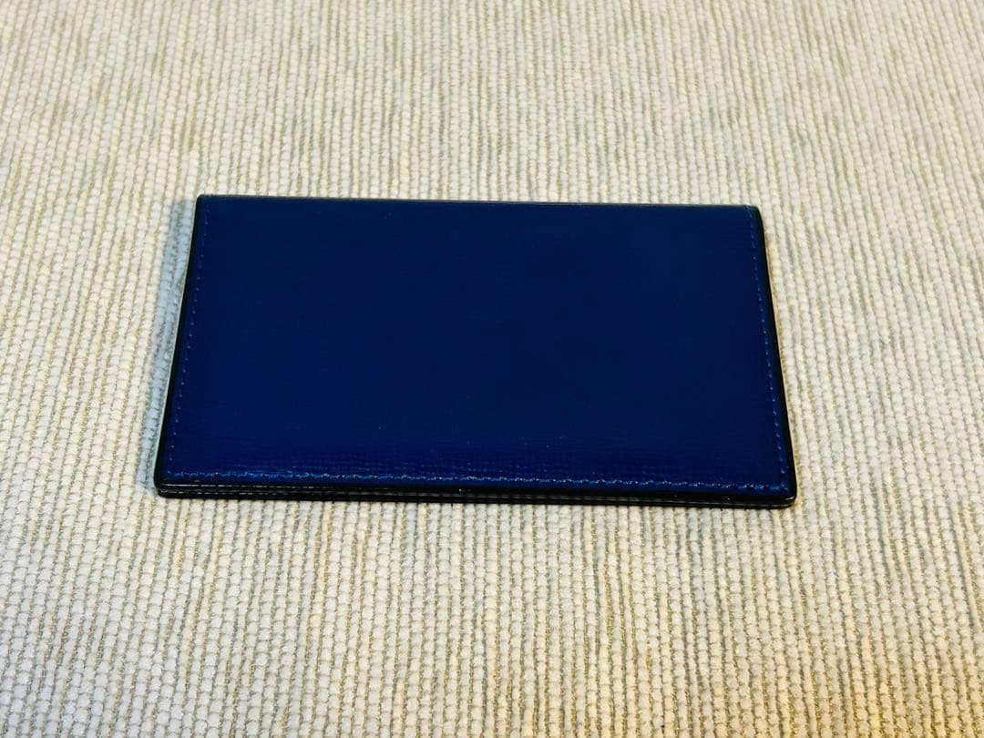 美品Valextra ヴァレクストラ　 カードケース ロイヤルブルー