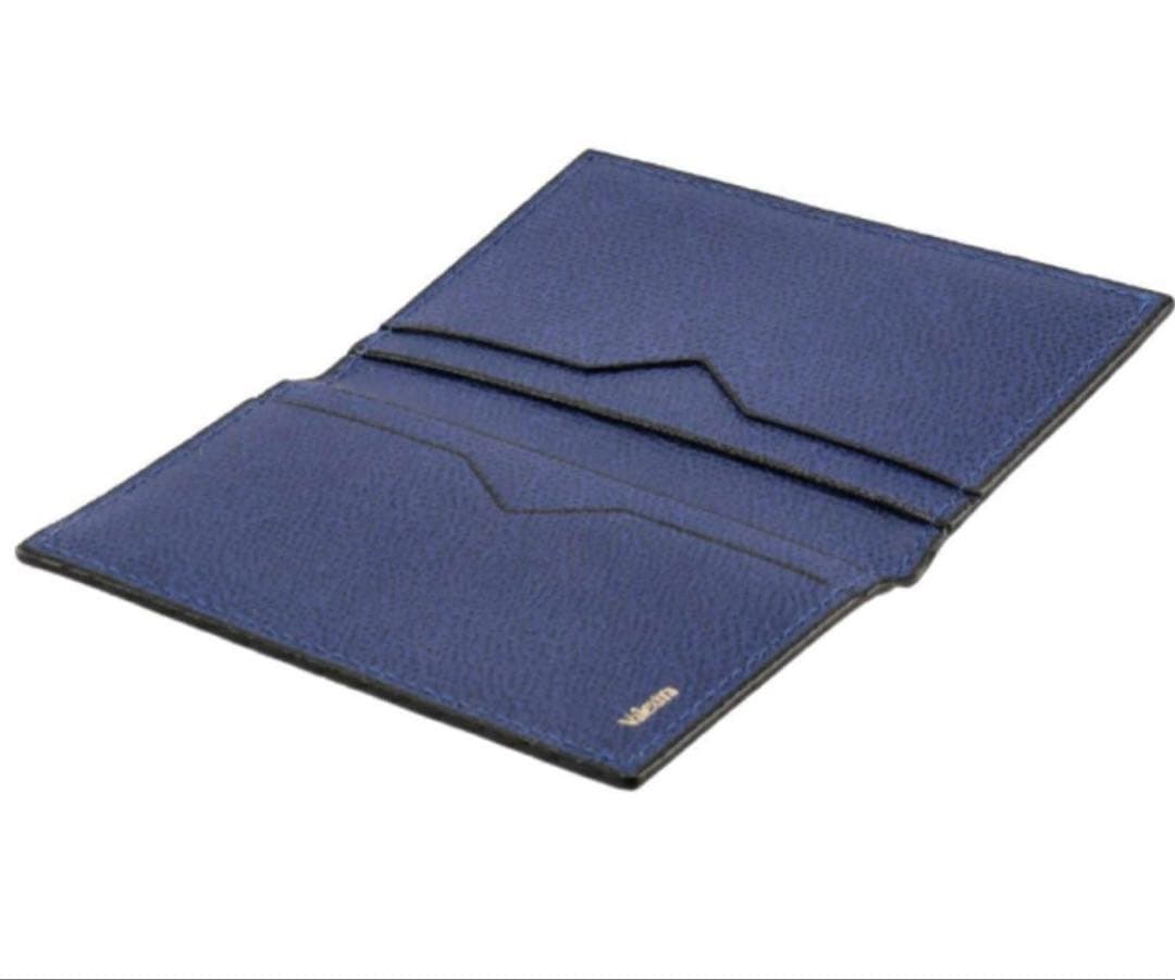 美品Valextra ヴァレクストラ　 カードケース ロイヤルブルー