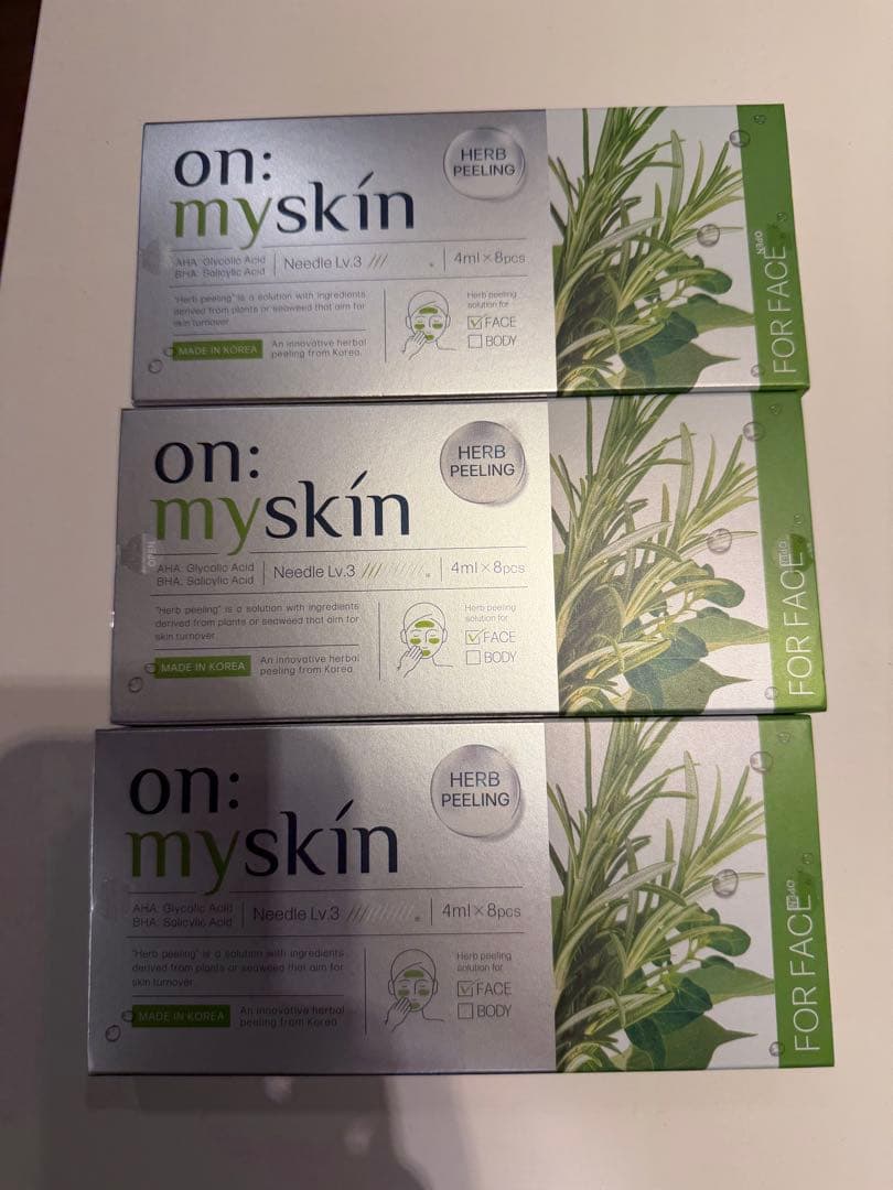 【新品未使用】on: myskin オーマイスキン ハーブピーリング 3セット