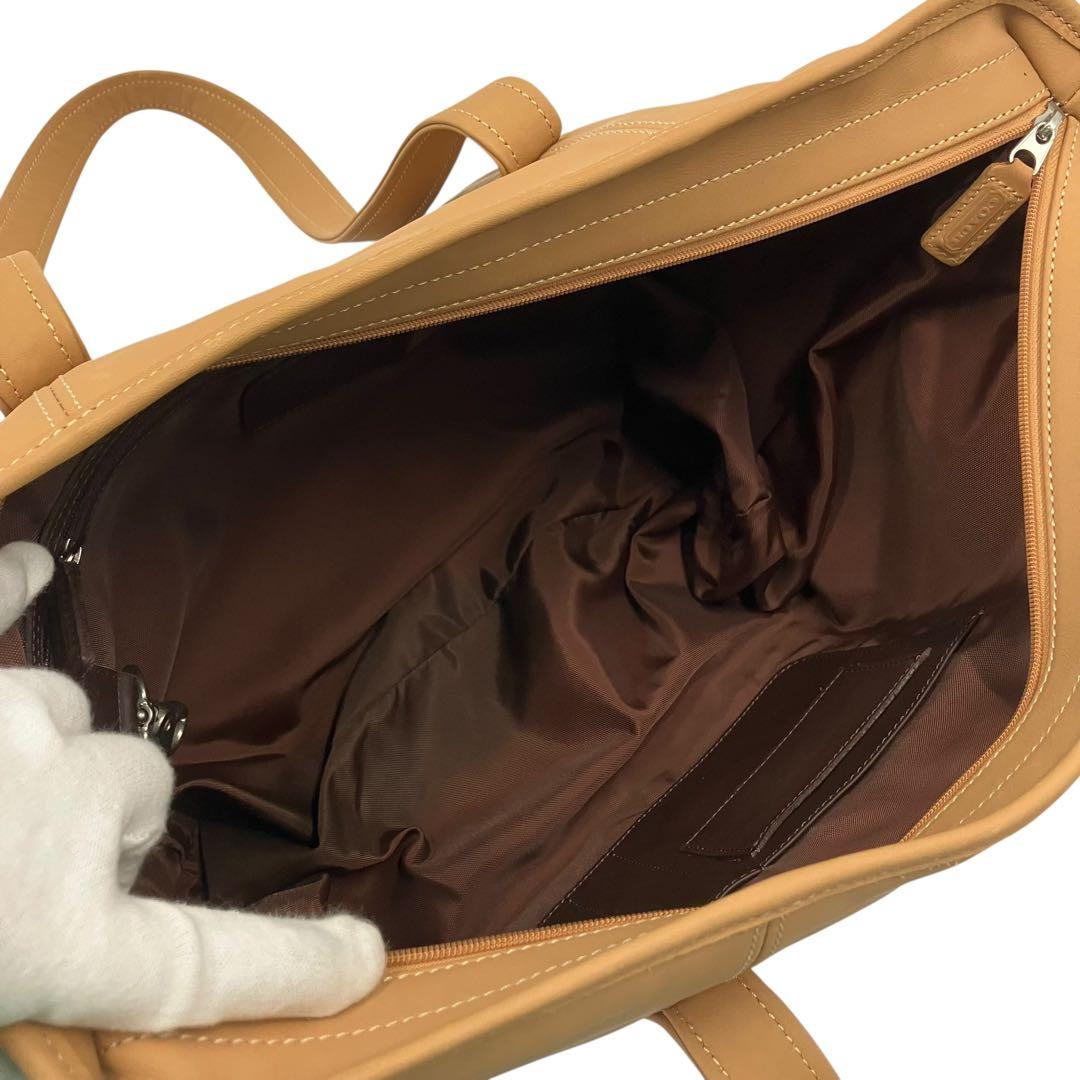 【上質】オールドコーチ レザートート キャメル A4収納可・軽量 ビジネス 肩掛