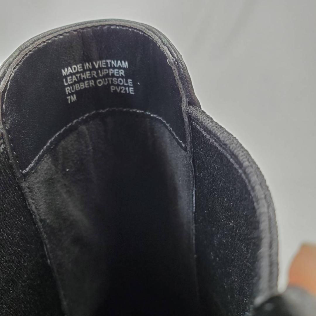 未使用　マイケルマイケルコース　レザーサイドゴアブーツ　本革　ブラック　イエロー