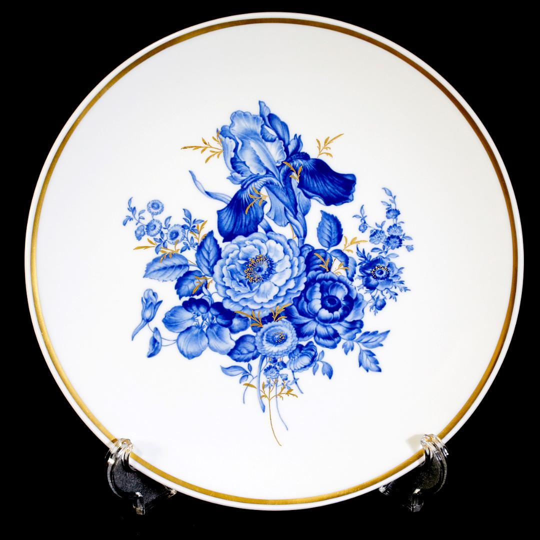 【極美品 １級品】マイセン ブルーフラワー プレート 金彩 ディスプレイ