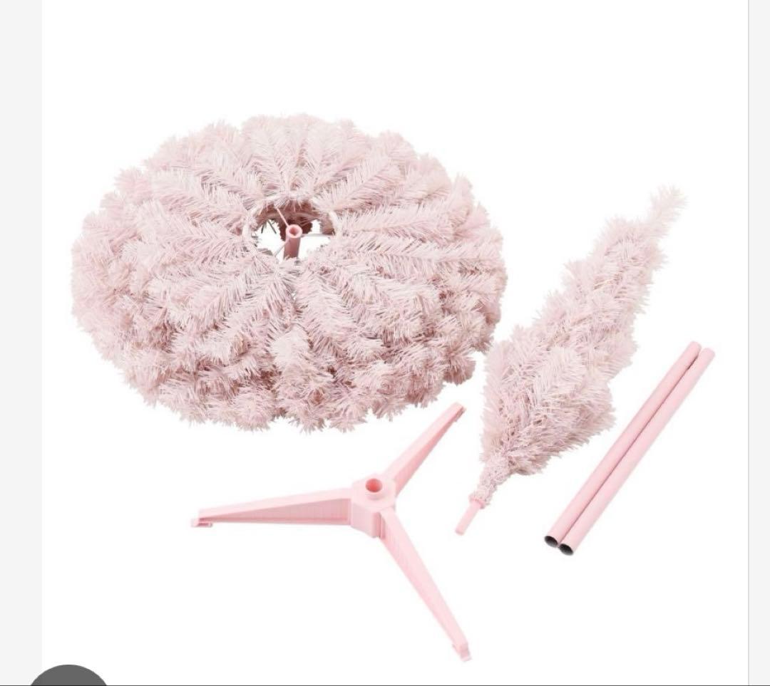 Francfranc ピンククリスマスツリーセット 150cm オーナメント付き