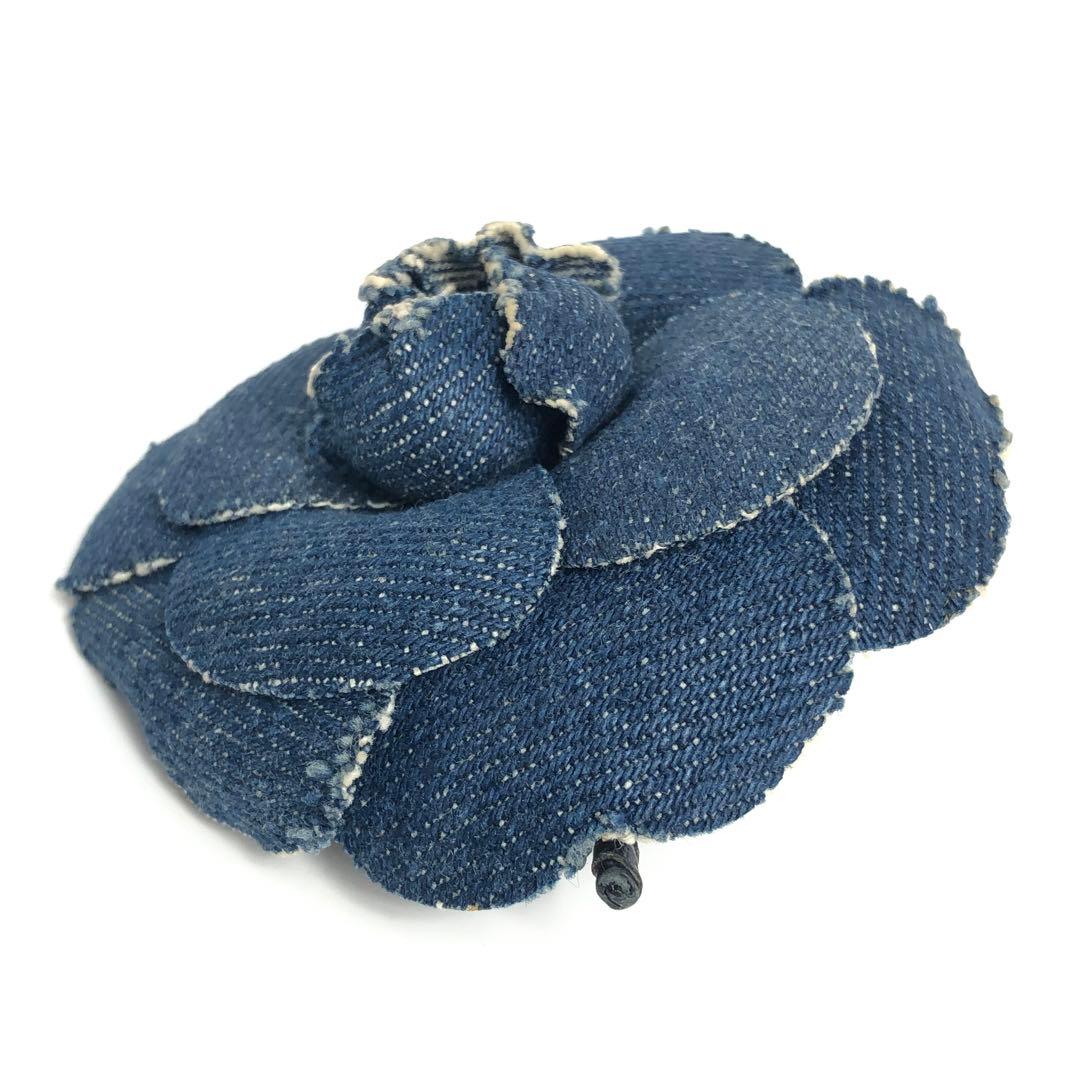 CHANEL シャネル カメリア ブローチ コサージュ デニム コメあり