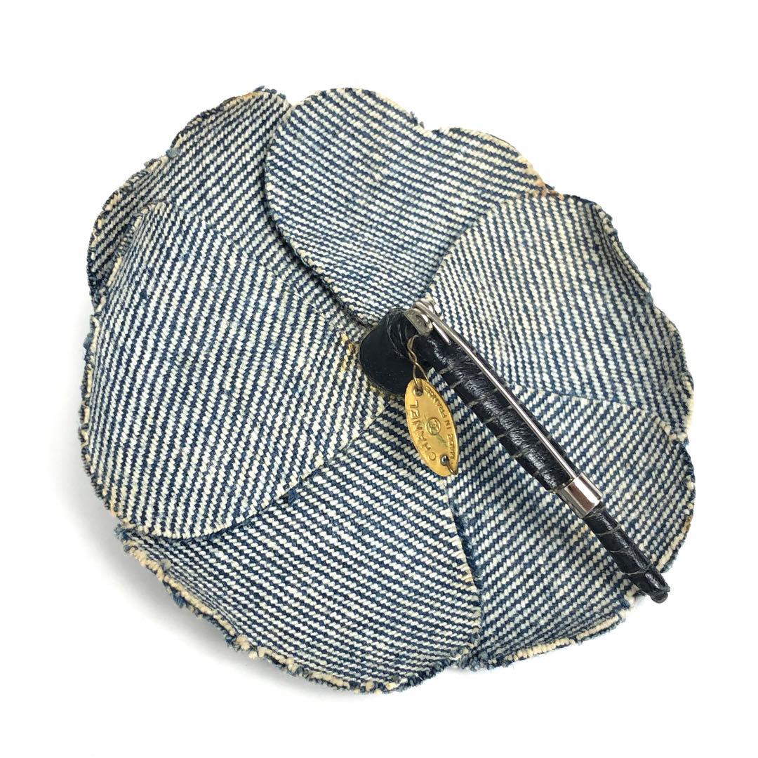 CHANEL シャネル カメリア ブローチ コサージュ デニム コメあり