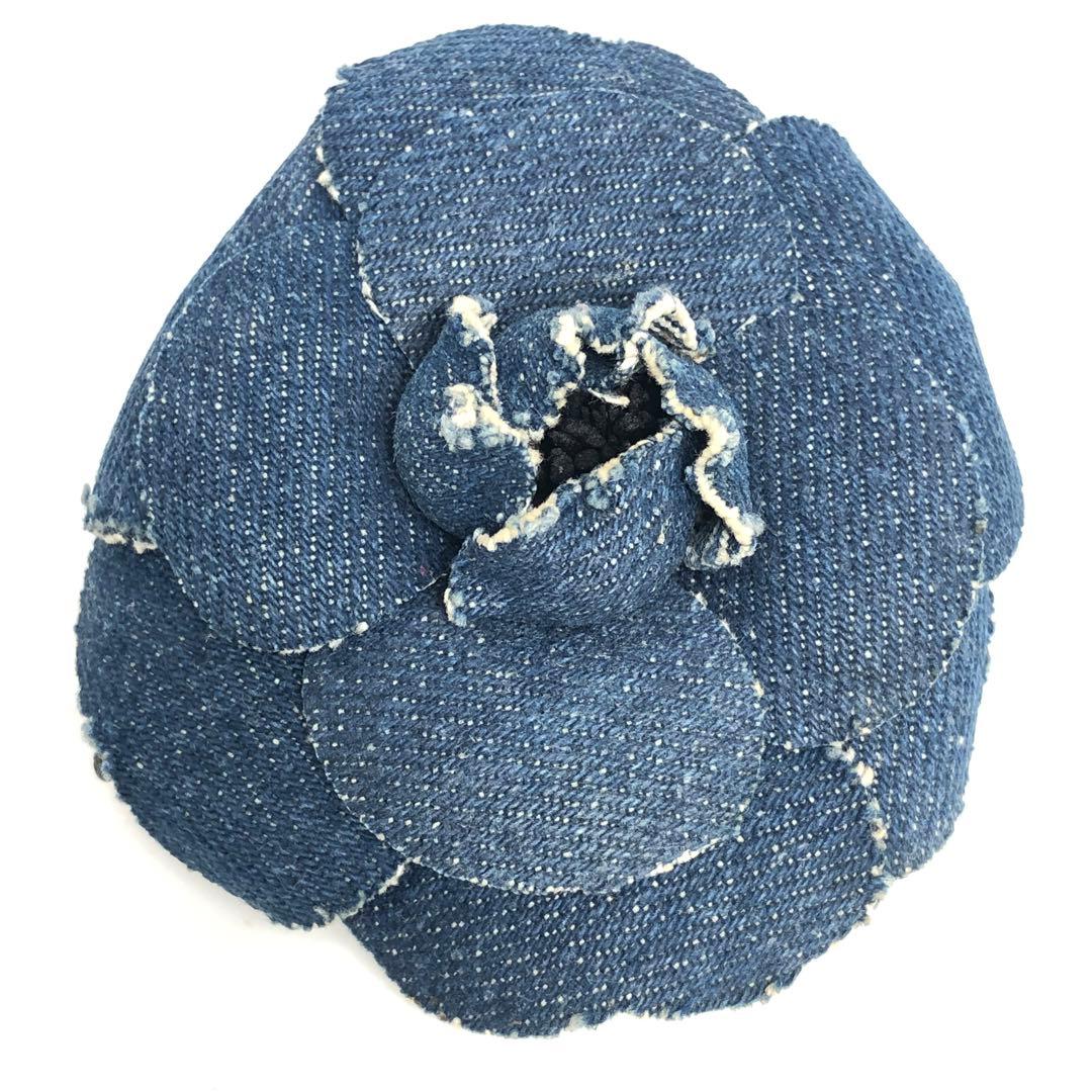 CHANEL シャネル カメリア ブローチ コサージュ デニム コメあり