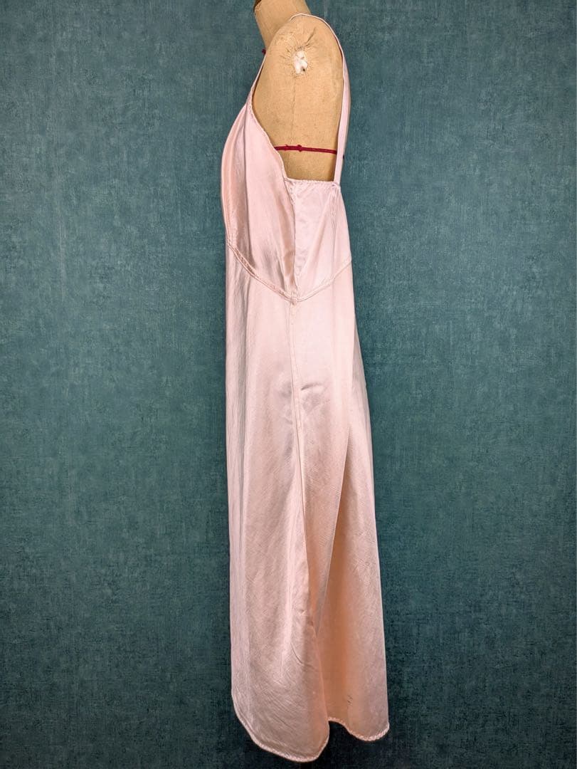 1940s Pink satin slip フランスヴィンテージ
