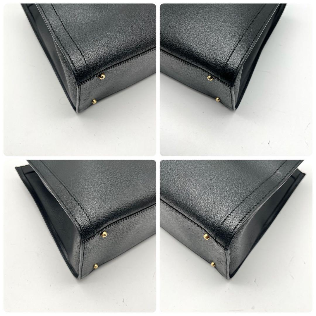 グッチ　ダイアナ ラージ トートバッグ　バンブー レザー ブラック