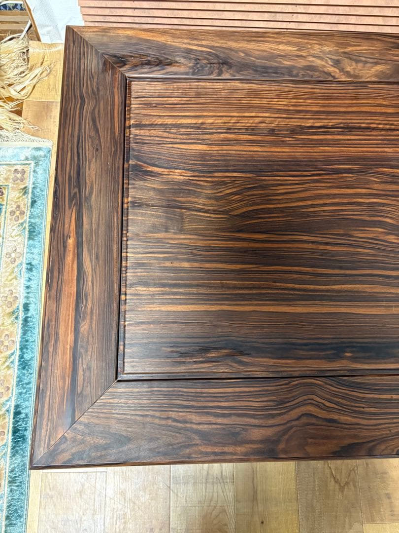 黒檀　天然木　無垢材　高級座卓　座卓　漆塗