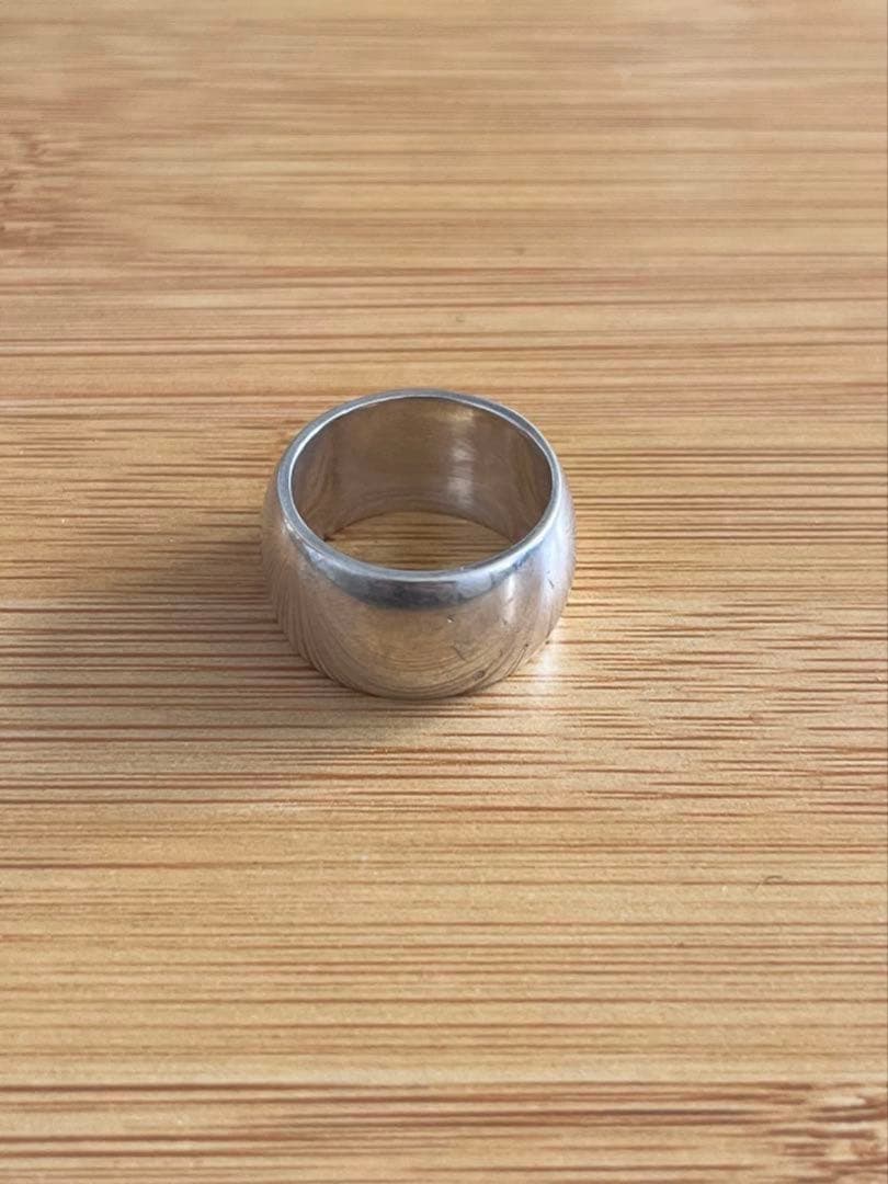 希少　クレイジーピッグ　プレーン　幅広　silver925 17号