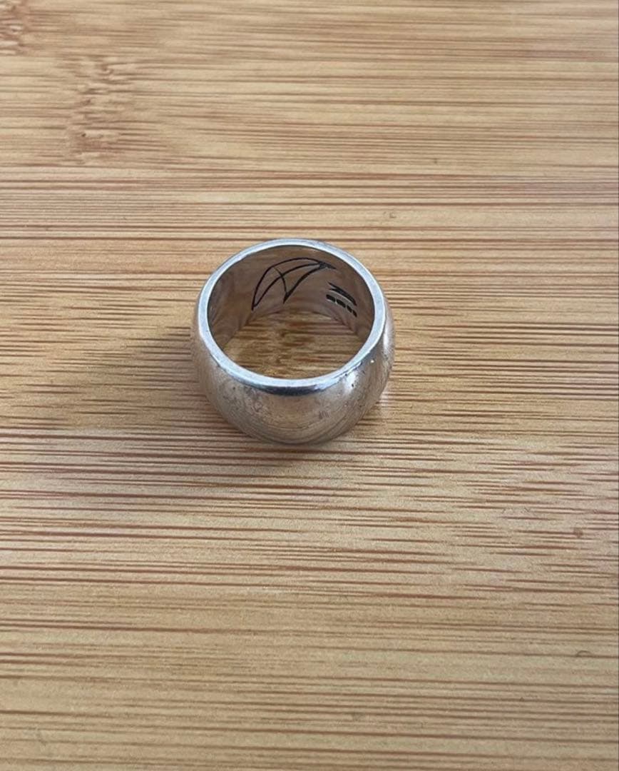 希少　クレイジーピッグ　プレーン　幅広　silver925 17号