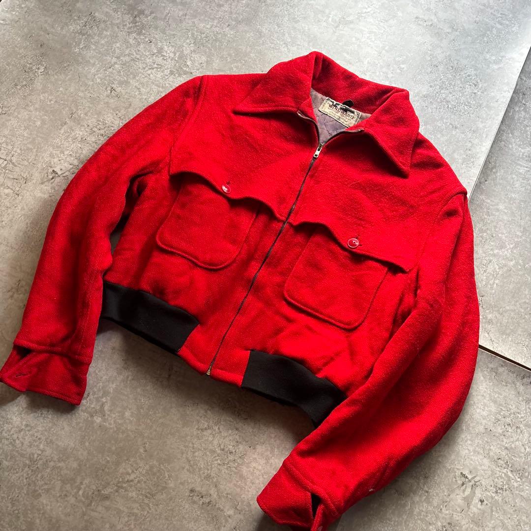 古着　50s Montgomery ward ウール　ジャケット　検　ギャバ