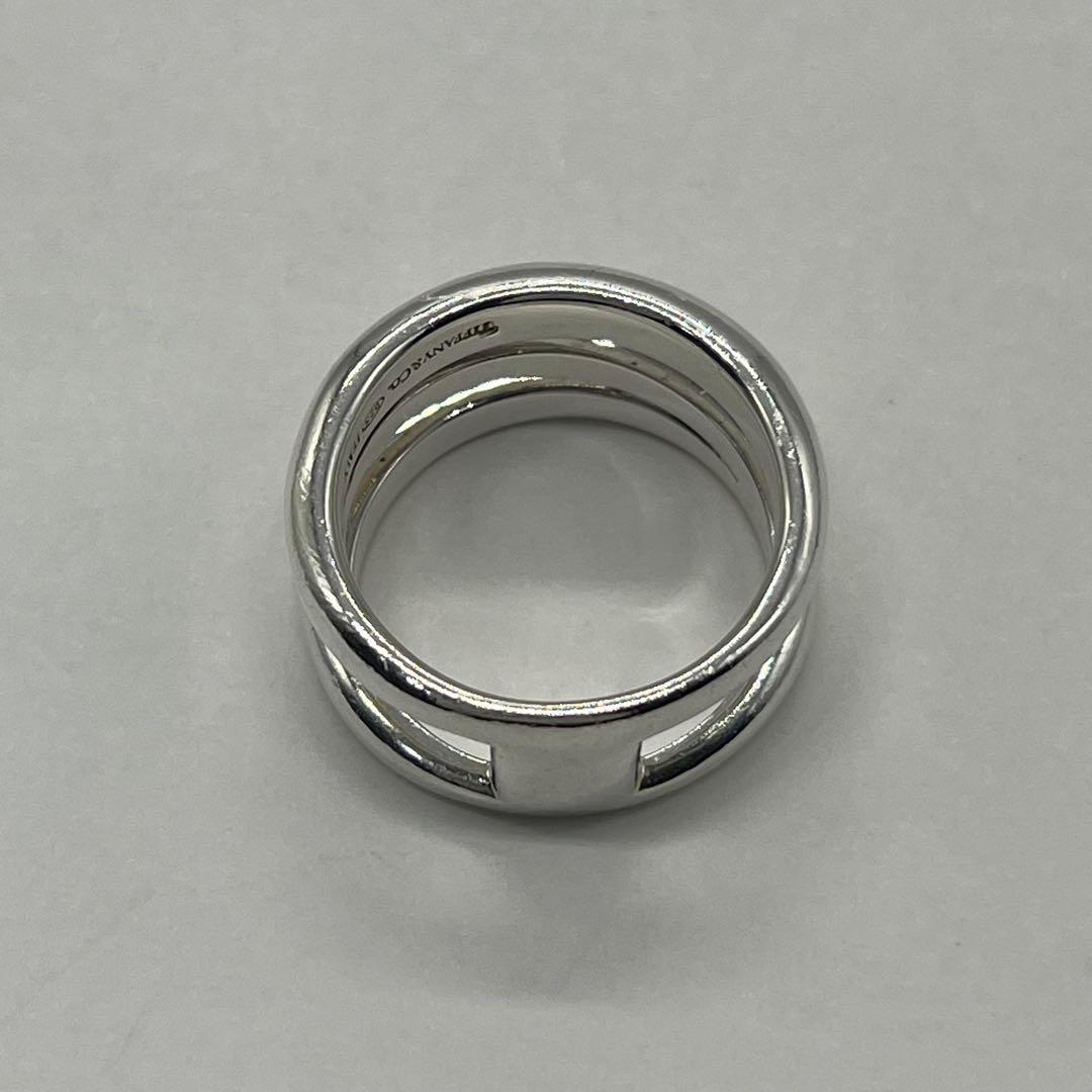 ティファニー TIFFANY ダイアゴナルリング 15号 SV925